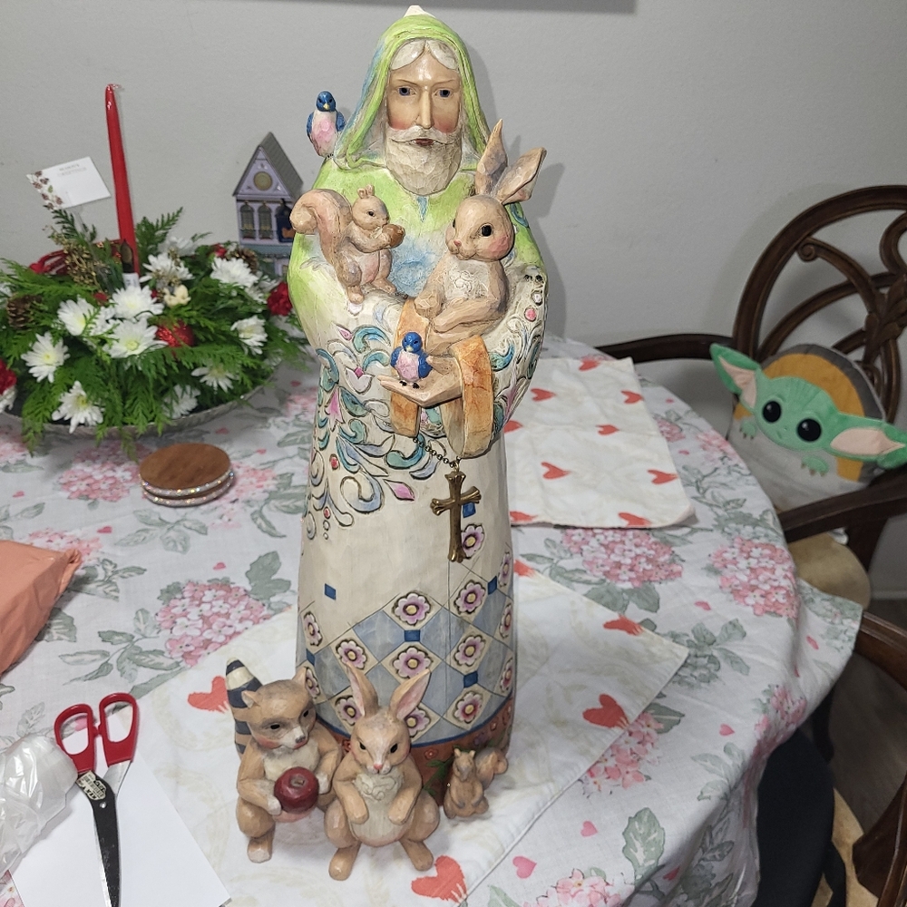 Jim Shore Heartwood Creek St. Francis statue,"Lord Make An Instrument Of Peace